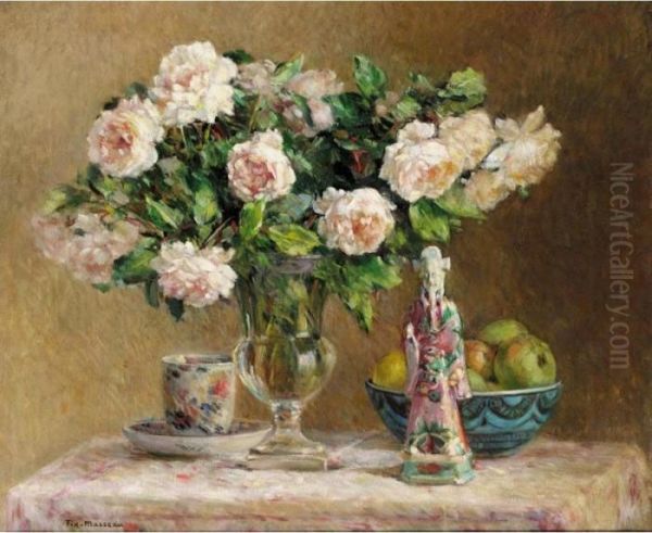 Still Life Oil Painting by Pierre Felix Masseau Fix-Masseau