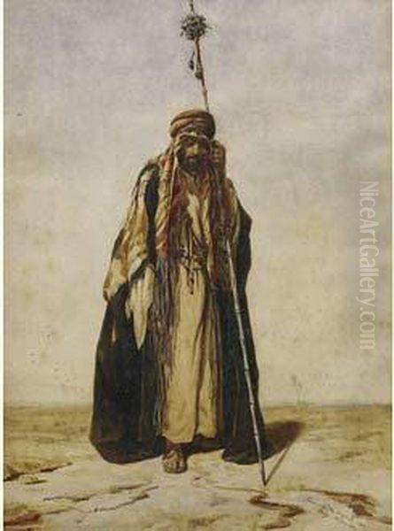 < Souvenir De Bagdad >, 1841 Oil Painting by Eugene Napoleon Flandin