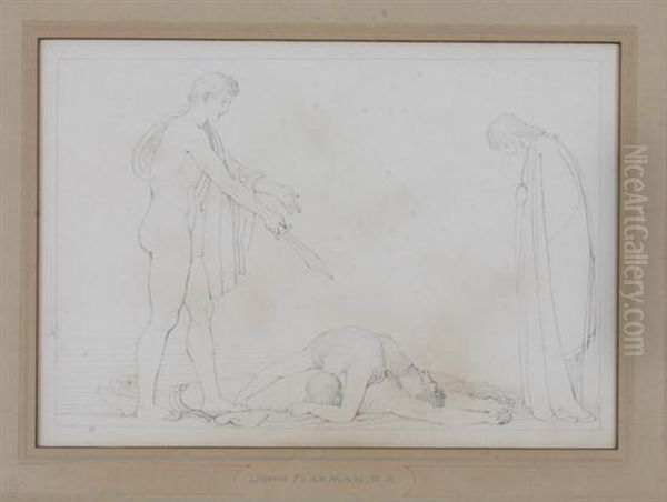 Behold The Proud Oppressors Of My Country Oil Painting by John Flaxman