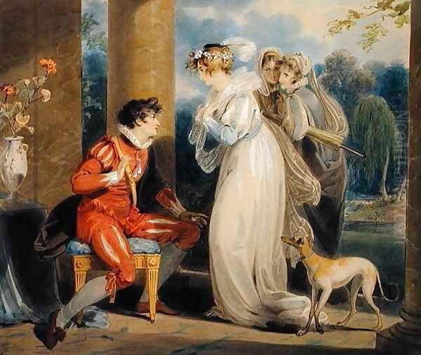 Rosebud, or the Judgement of Paris, 1791 Oil Painting by Richard Westall