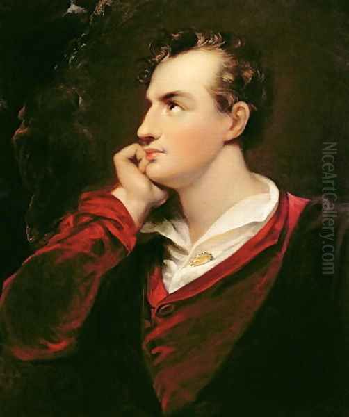 Portrait of George Gordon Byron (1788-1824) 6th Baron Byron, 1813 Oil Painting by Richard Westall