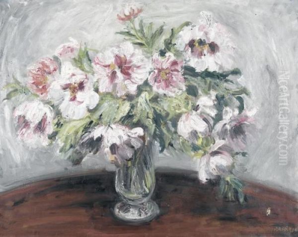 Blumenstillleben Mit Chrysanthemen Oil Painting by Johann Peter Fluck