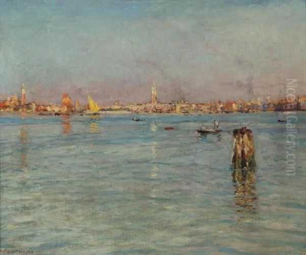 Morning In Venice Oil Painting by Ugo Flumiani