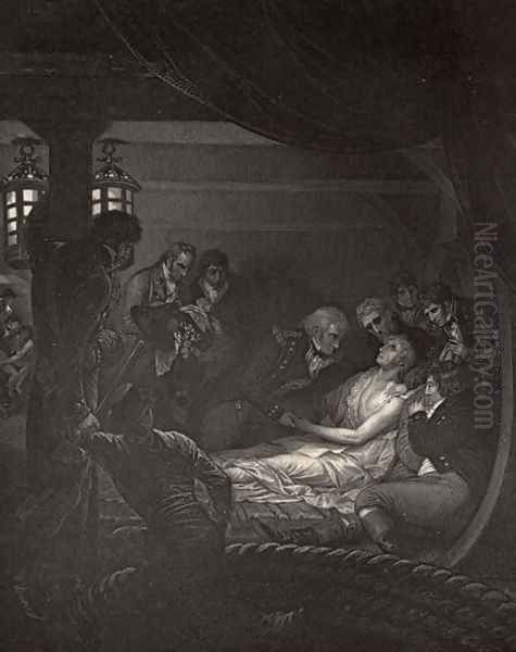 The Death of Nelson (1758-1805) illustration from 'The Life of Nelson' by Robert Southey (1774-1843) first published 1813 Oil Painting by Richard Westall