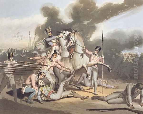 Talavera, 28th July 1809, from The Victories of the Duke of Wellington, engraved by T. Fielding, pub. 1819 Oil Painting by Richard Westall