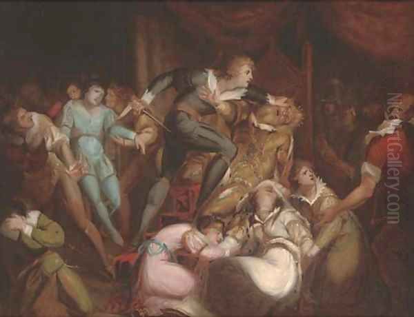 Hamlet the Final Act Oil Painting by Richard Westall