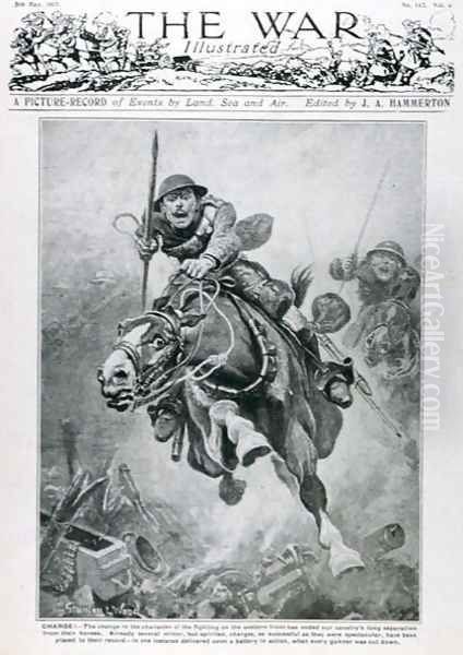 Cover illustration for The War Illustrated 5th May, 1917 Oil Painting by Stanley L. Wood