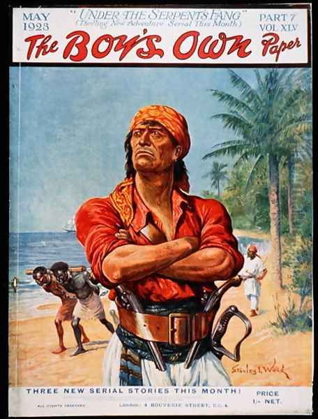 A Pirate figure from the front cover of The s Own , 1923 by Stanley L. Wood