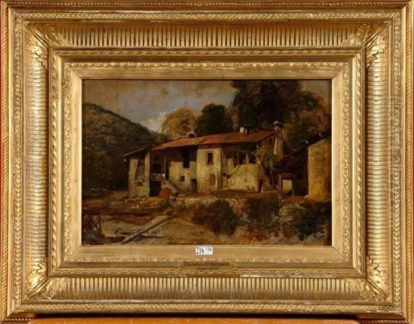 La Vieille Ferme En Italie Oil Painting by Theodore Fourmois