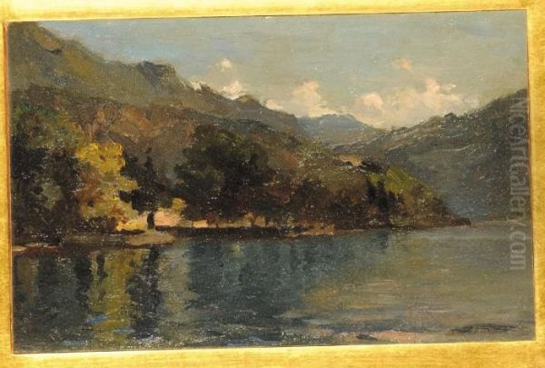 Lago Di Garda Oil Painting by Pietro Fragiacomo