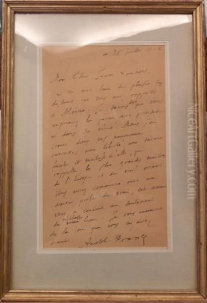 Lettre A Jean Launois Oil Painting by Anatole France