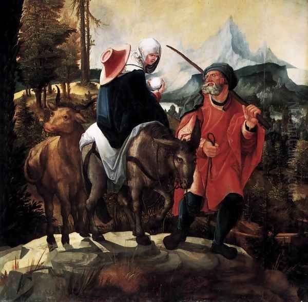 The Flight into Egypt Oil Painting by Joseph Wolf