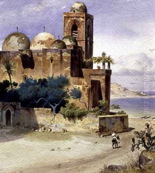 Palermo, 1839 Oil Painting by Carl Friedrich H. Werner