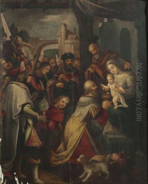 L'adoration Des Mages Oil Painting by Ambrosius Francken I