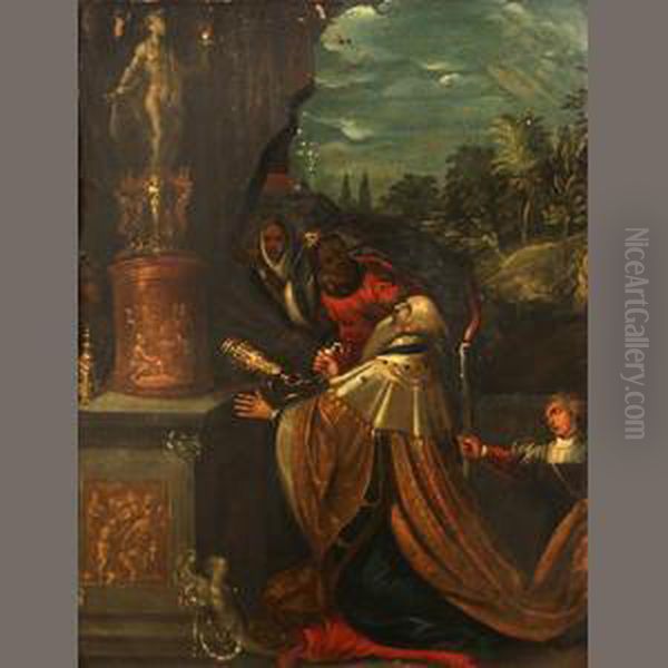 The Idolatry Of Solomon Oil Painting by Frans II Francken