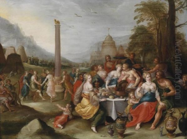 The Adoration Of The Golden Calf Oil Painting by Frans II Francken