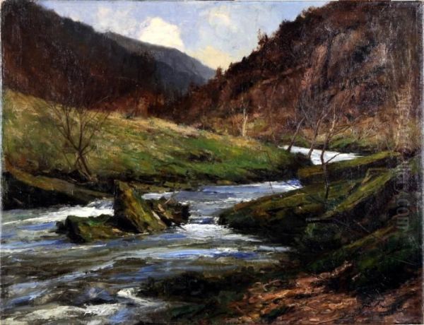 Coin De Riviere Oil Painting by Joseph Charles Francois