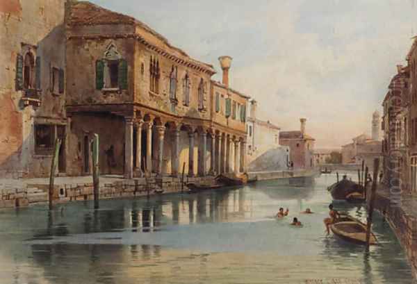 Venice Oil Painting by Carl Friedrich H. Werner