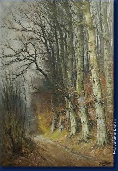 Chemin En Foret Oil Painting by Joseph Charles Francois