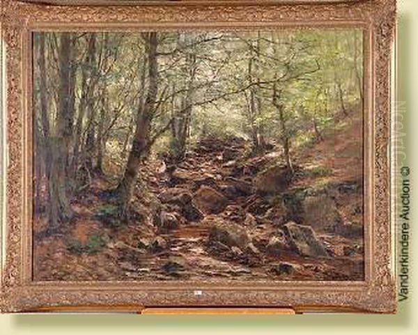 Ruisseau En Foret D'ardennes Oil Painting by Joseph Charles Francois