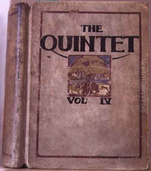 Front Cover of Volume IV of The Quintet, c.1902 Oil Painting by James Wallace