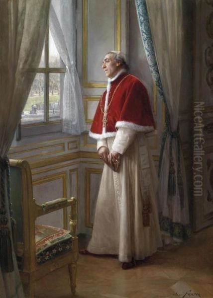 Thoughtful Pope Oil Painting by Jose Frappa