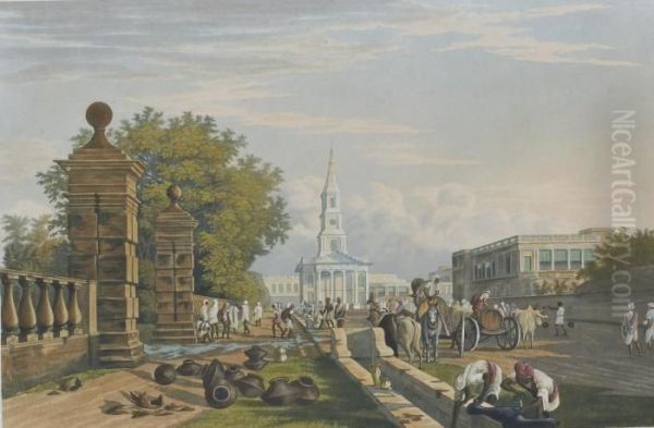 Views Of Calcutta And Its Environs Oil Painting by Fraser, James Baillie