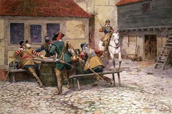 English Civil War in 1645, 1900 Oil Painting by William Barnes Wollen