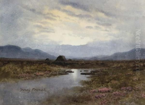 Bog Scene Oil Painting by William Percy French