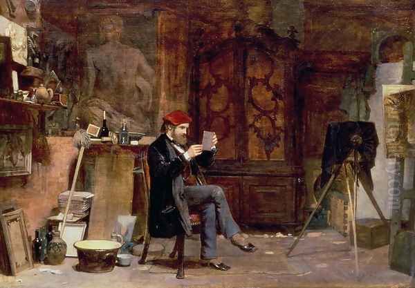 The Photographers Studio, c.1850 Oil Painting by James Dawson Watson