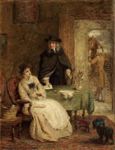 Jonathan Swift And Vanessa Oil Painting by William Powell Frith