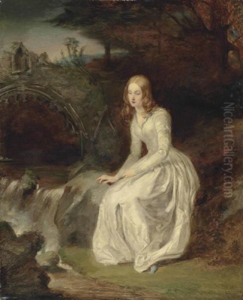 Meditation Oil Painting by William Powell Frith