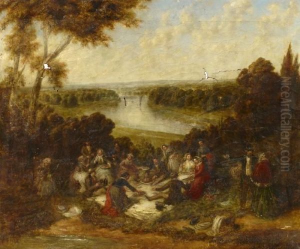 The Picnic Party Oil Painting by William Powell Frith