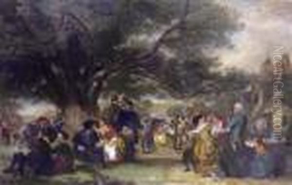 An English Merrymaking In The Olden Time Oil Painting by William Powell Frith