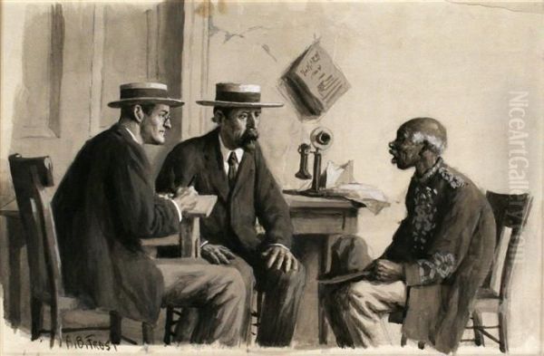 Told 'em I Was A Nigger At Huston Brothers Mill Oil Painting by Arthur Burdett (Sr.) Frost