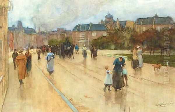 An afternoon stroll Oil Painting by Nicolaas Van Der Waay