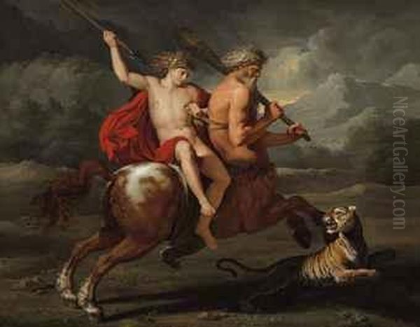 The Education Of Achilles Oil Painting by Benigne Gagnereaux