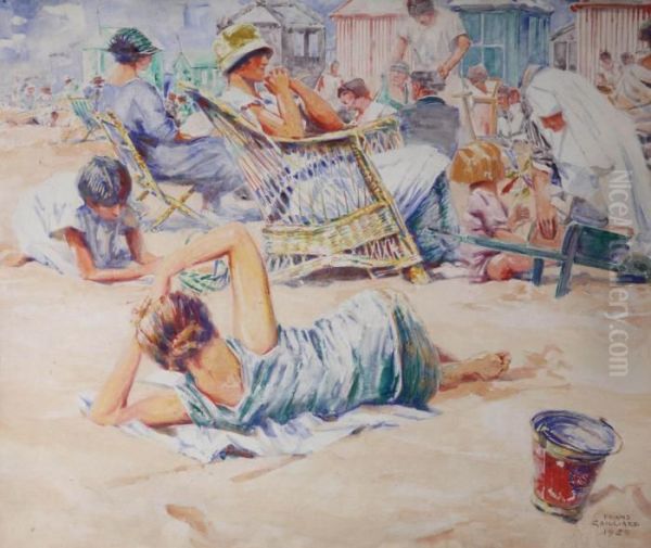 Coin De Plage Oil Painting by Franz Bernard Gailliard