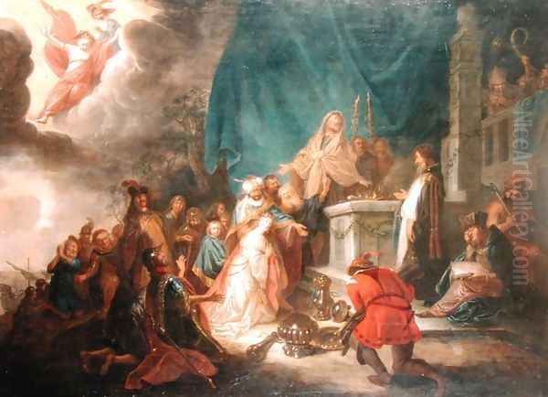 The Sacrifice of Iphigenia Oil Painting by Jacob Willemsz de Wet the Elder