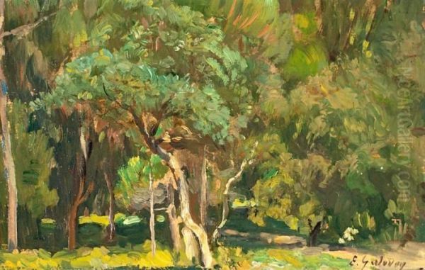 Bosque Oil Painting by Enrique Galwey Y De Garcia