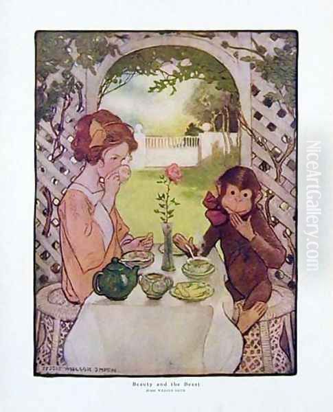 Beauty and the Beast Oil Painting by Jessie Wilcox-Smith