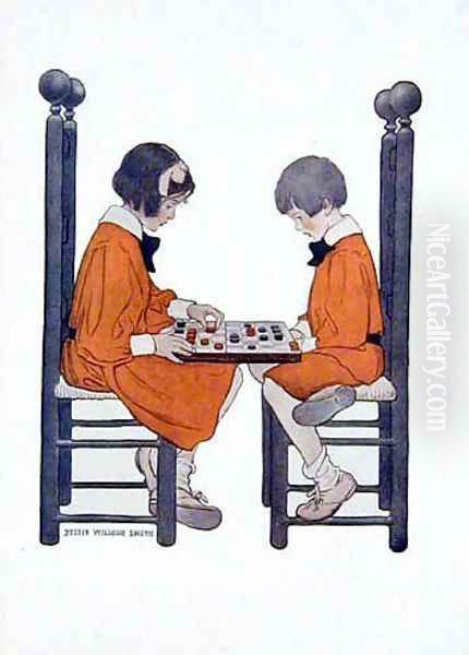 A friendly game Oil Painting by Jessie Wilcox-Smith