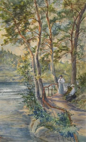 Vilostund Vid Delsjon Oil Painting by Anna Gardell-Ericson