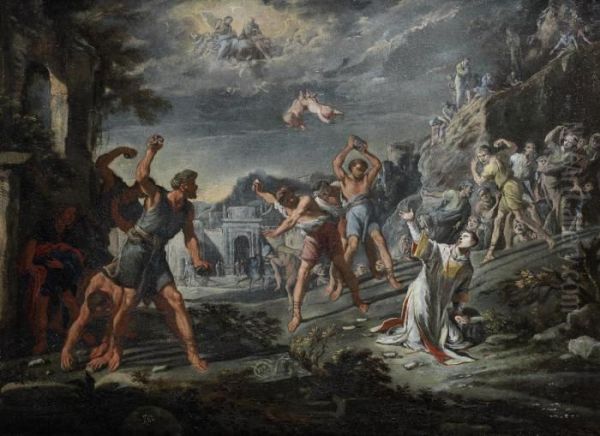 The Martyrdom Of Saint Stephen Oil Painting by Domenico Gargiulo