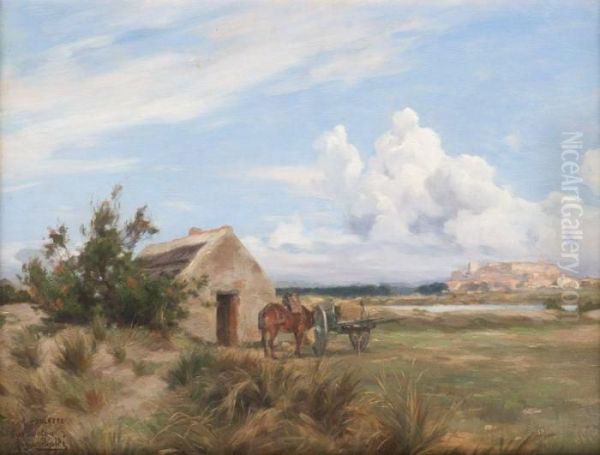 Nuages Et Cabanne A Fos-sur-mer Oil Painting by Joseph Garibaldi