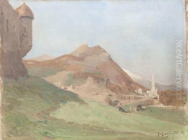 Vue De Lourdes Oil Painting by Joseph Garibaldi