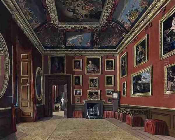 The Kings Dressing Room, Windsor Castle, from Royal Residences, engraved by W. J. Bennett, pub. by William Henry Pyne (1769-1843), 1816 Oil Painting by Charles Wild