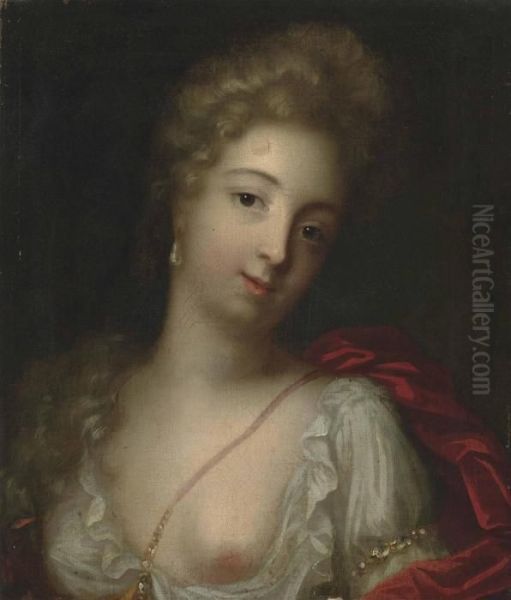 Portrait Of A Lady Oil Painting by Henri Gascard