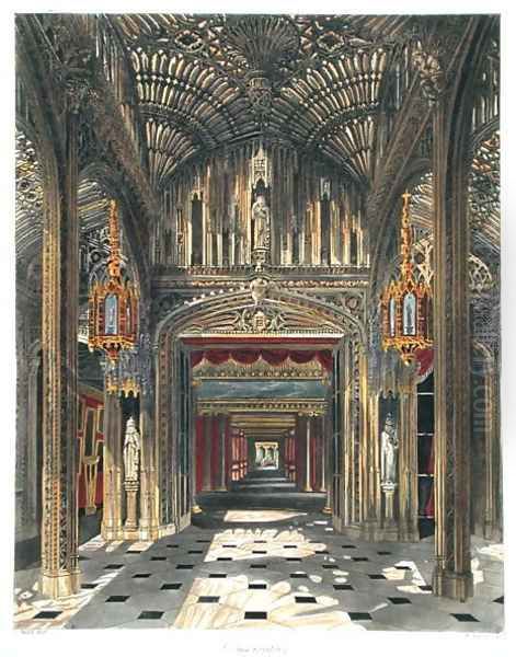 The Conservatory, Carlton House, from 'The History of the Royal Residences' by William Henry Pyne (1769-1843) engraved by R. Reeve, published 1819 Oil Painting by Charles Wild