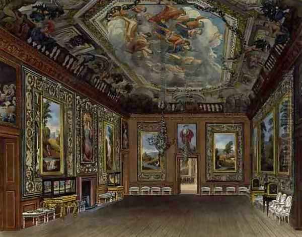 The Queens Drawing Room, Windsor Castle, from Royal Residences, engraved by Thomas Sutherland (b.1785), pub. by William Henry Pyne (1769-1843), 1816 Oil Painting by Charles Wild